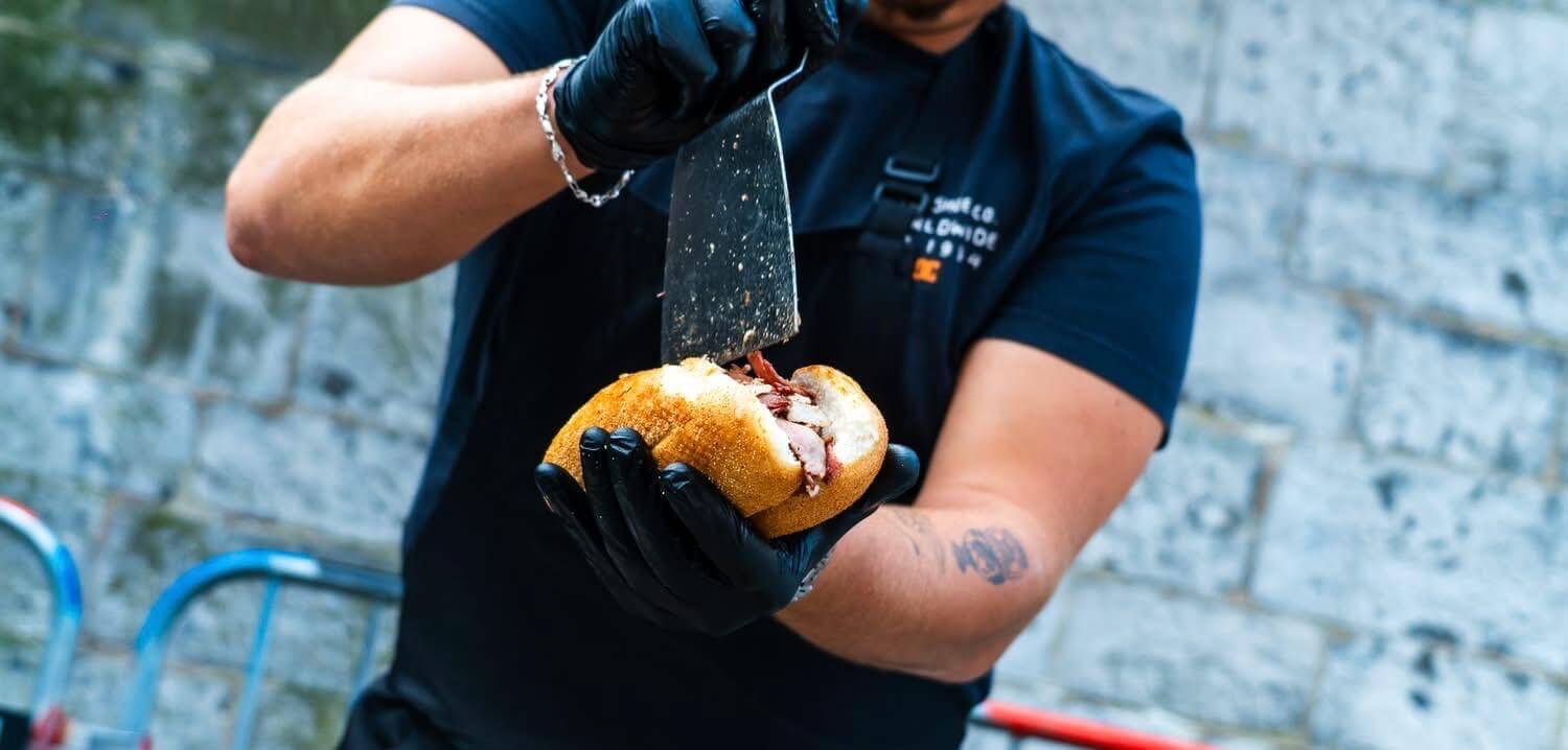 Porchetta en préparation